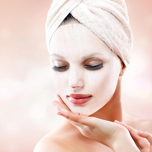 Miniatura 5 de Joez Wonderful 100 piezas de papel de máscara facial con 30 piezas de papel de máscara de ojos, hojas de papel de máscara facial DIY, mascarillas de