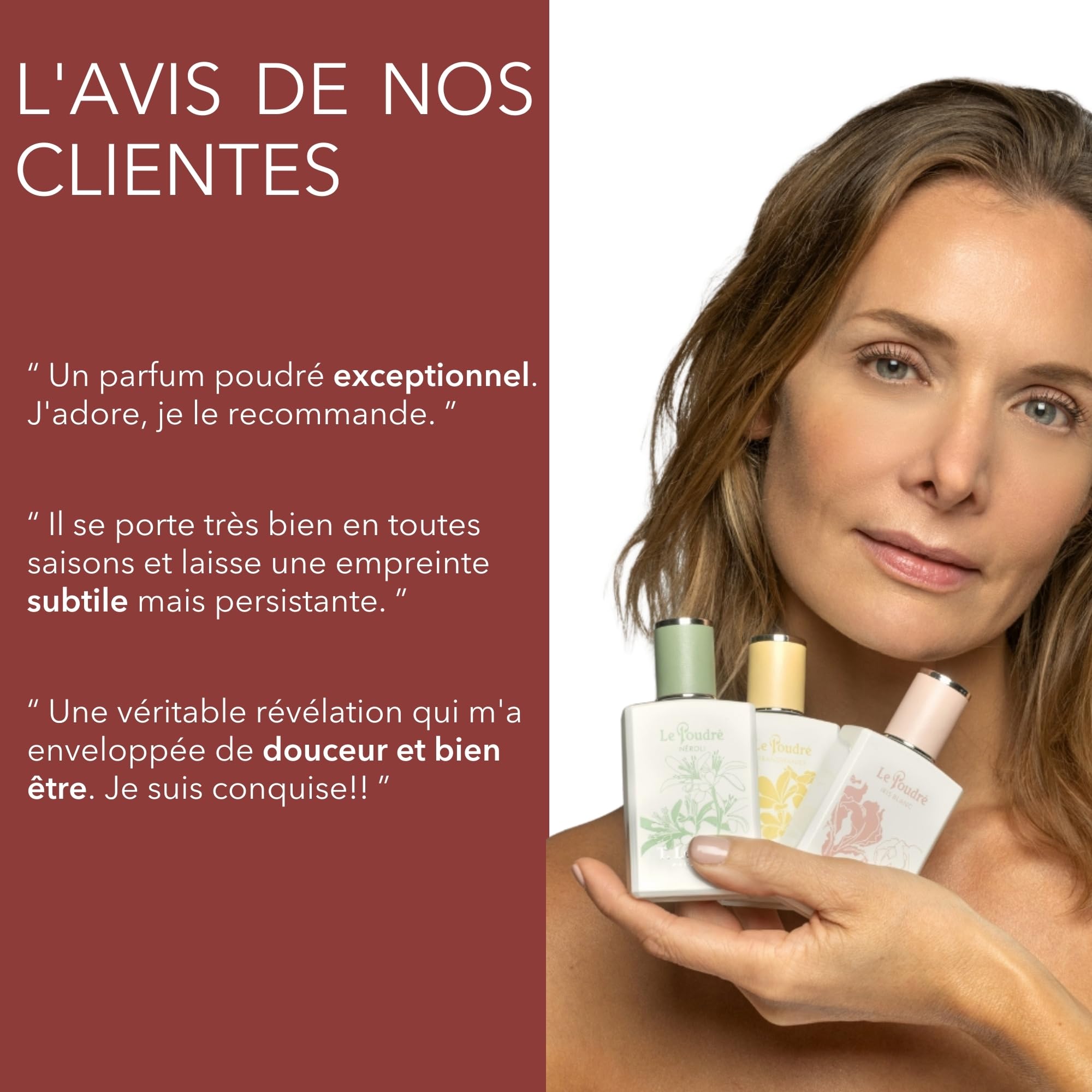 T.LeClerc - Parfum Poudré 50ML - Néroli - Eau de parfum Femme - Fragrance néroli, vanille, musc - Longue Tenue - Fabriqué en France à Grasse