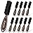 NICEMOVIC Barber Accessories: 10-Piece Mini Brush Set for Blade Trimmer Cleaning, Hair Styling, and Manicure (Brown)