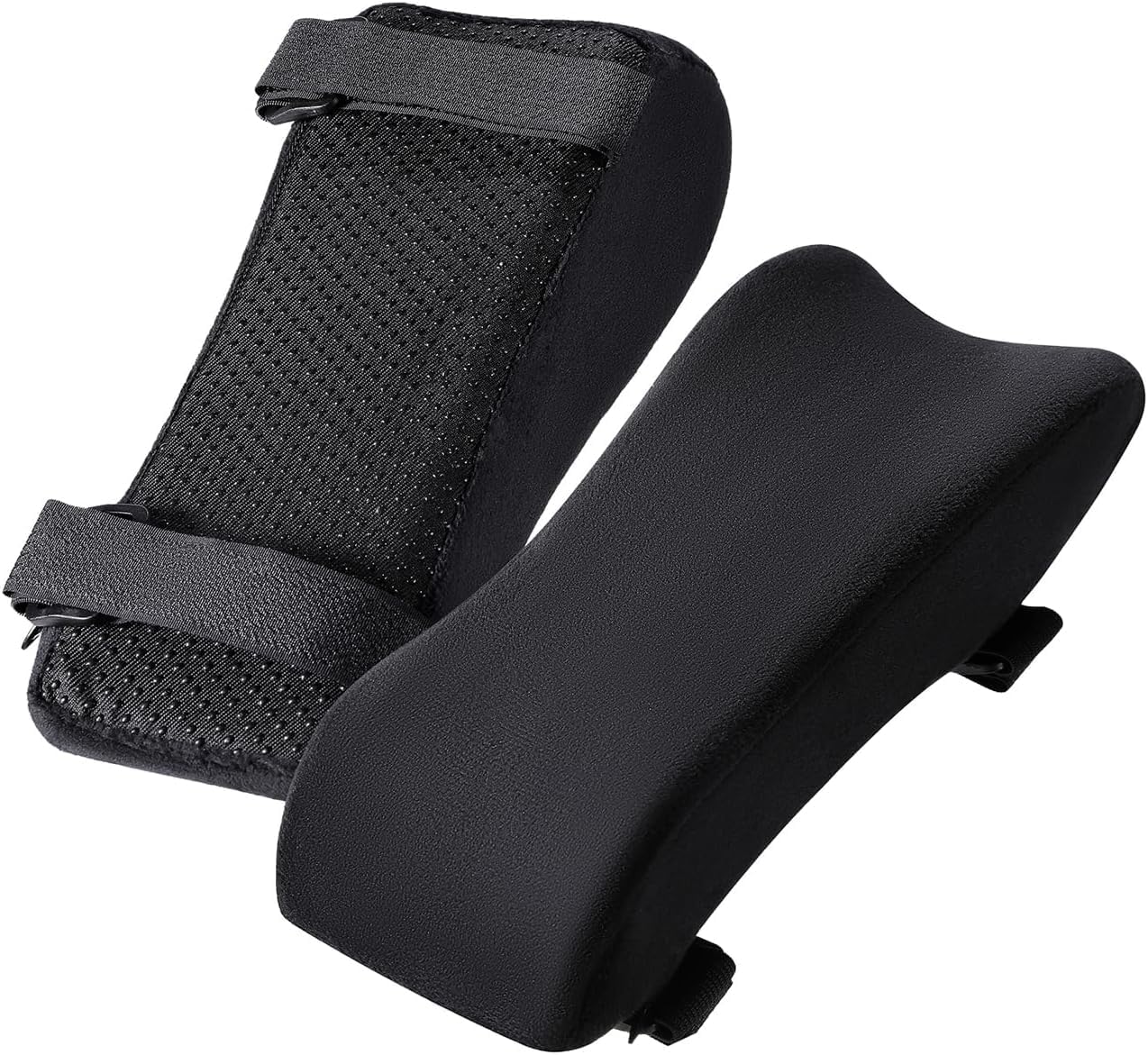 Ergonomic Office Chair Armrest Pads, Memory Foam Cushion Arm Rest Pad Covers Suitable for Gaming Chairs, Wheelchairs and Desk Chairs（Black）