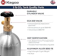 Vista 4 de 5 lb. Aluminum Co2 Tank Compressed Gas Air Cylinder