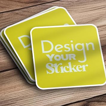 MC MOTOPARTS Custom Square Logo Stickers Labels Pack Photo Events Images Business Text Name Icon Personalized Packaging