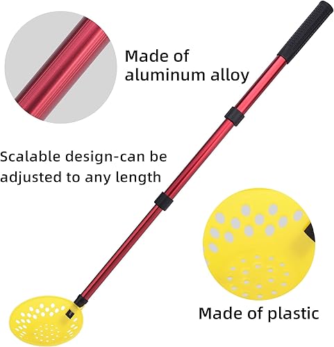 Miniatura 3 de DECOHS Cuchara ajustable para pesca en hielo, pala de pesca en hielo de invierno con mango largo, equipo de pesca en hielo para recoger el hielo