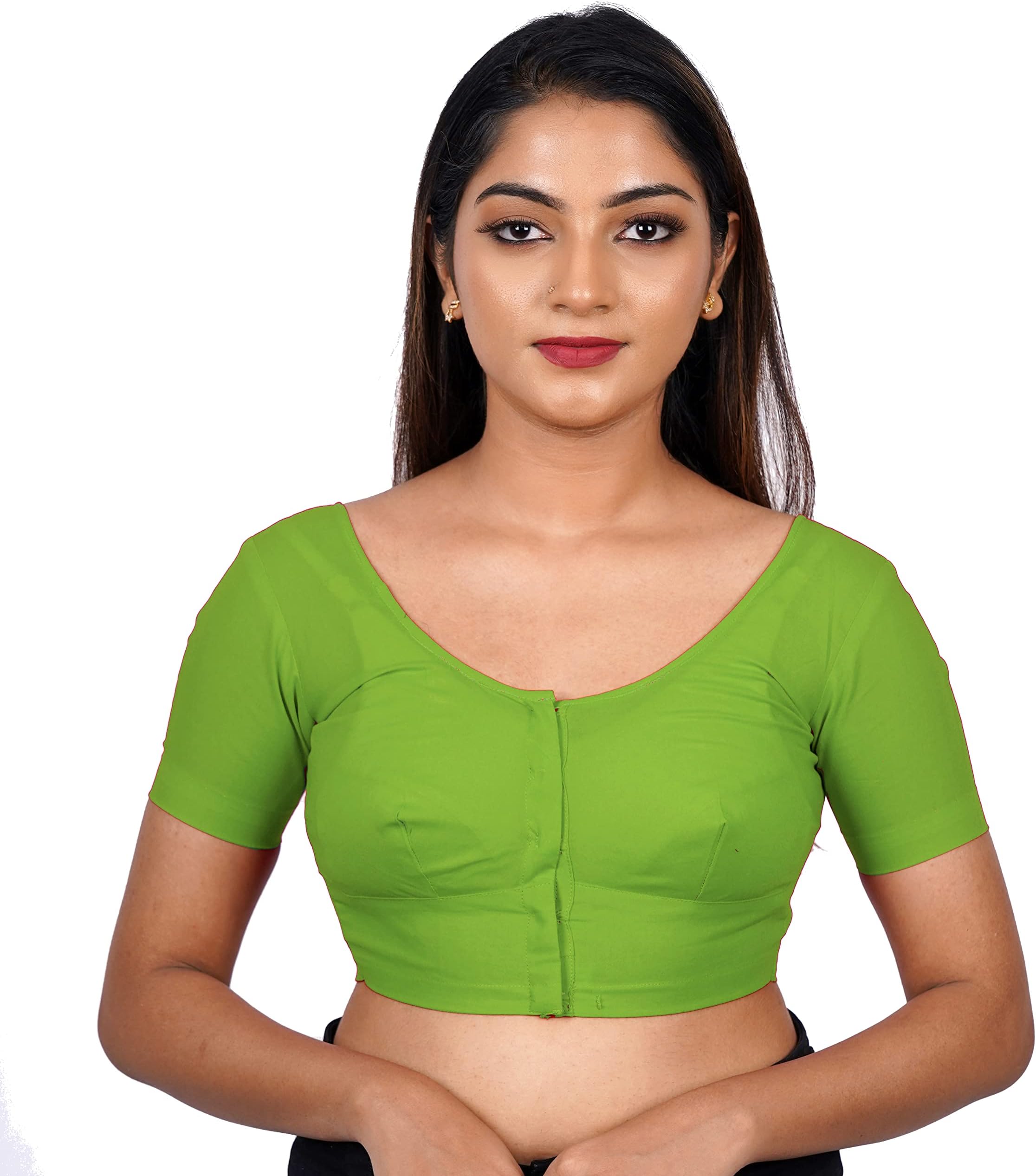 Women's Stitched Readymade 2by2 Cotton Blouse, Plain, Comfortable, Saree Wear Blouses