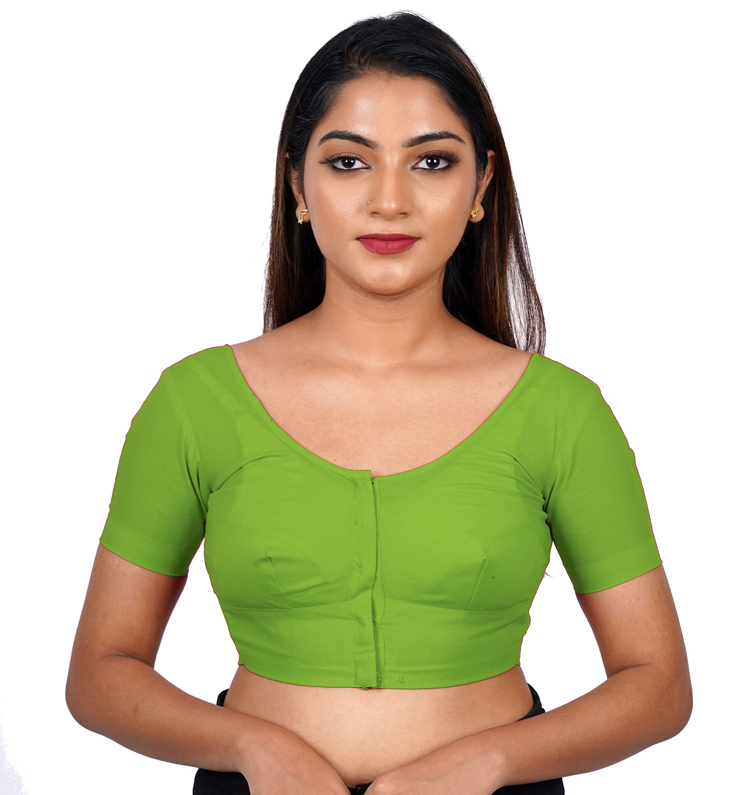 Women's Stitched Readymade 2by2 Cotton Blouse, Plain, Comfortable, Saree Wear Blouses