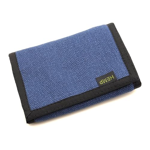Mens Leather Trifold Wallet With Velcro Closure IUCN Water