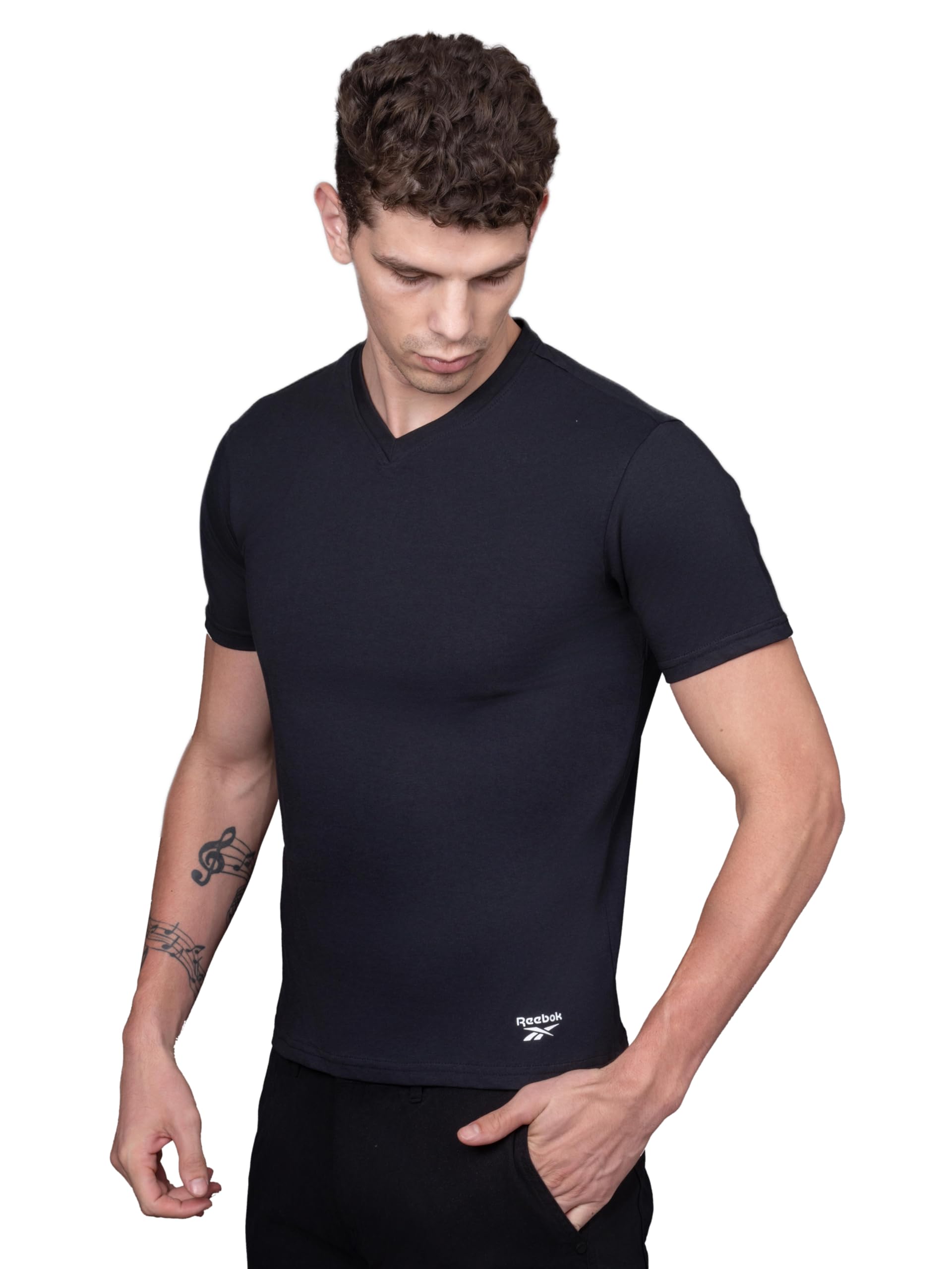 reebok Men's Solid Regular Fit T-Shirt-picture-38