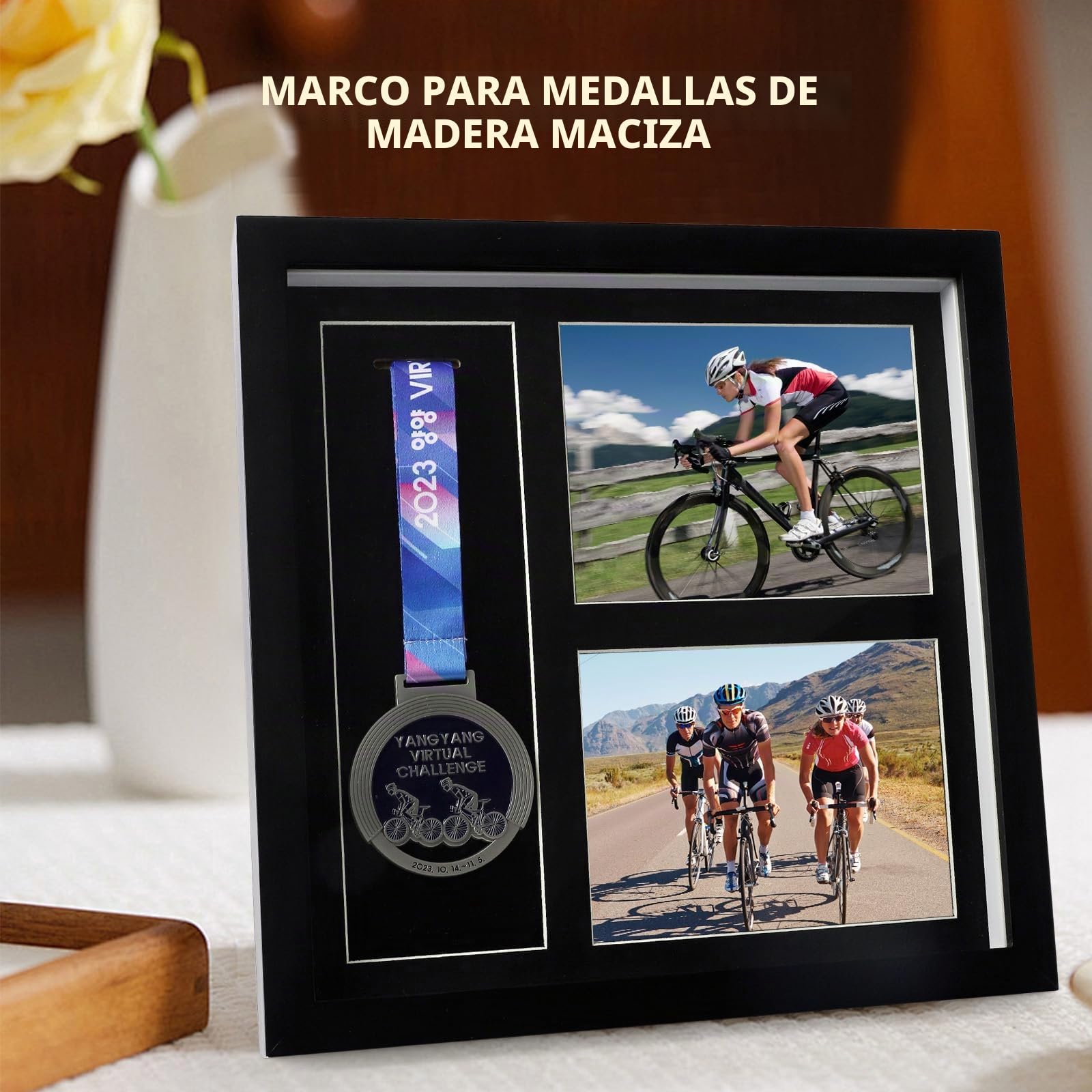 WANLIAN Marco negro para medallas, fotos y certificados