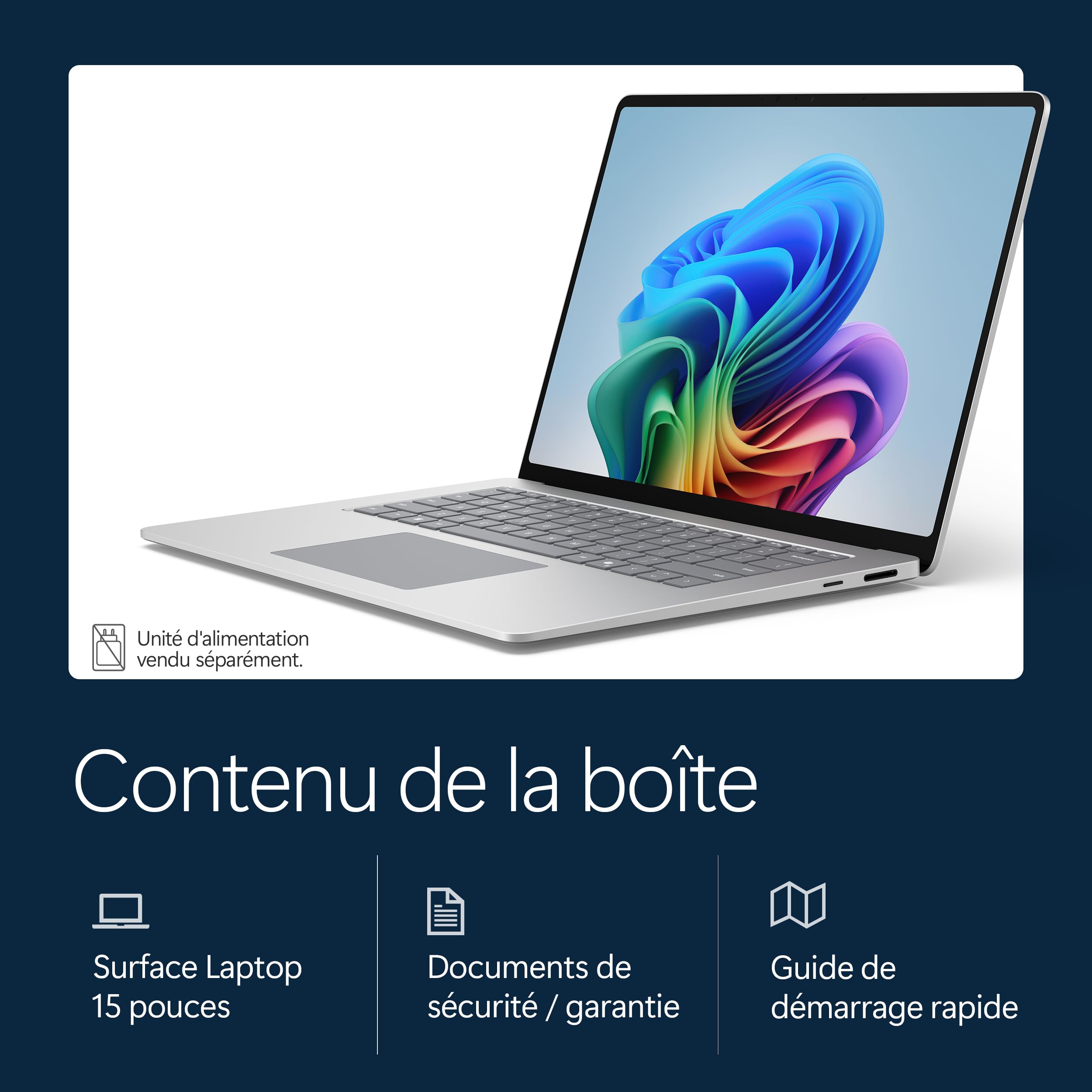Microsoft Surface Laptop, 15" | Snapdragon X2 Plus | 16Go RAM, SSD 512Go | Ecran Tactile LCD 15” | Copilot+ PC | Platine | Windows 11 Home | dernier modèle (8e édition)