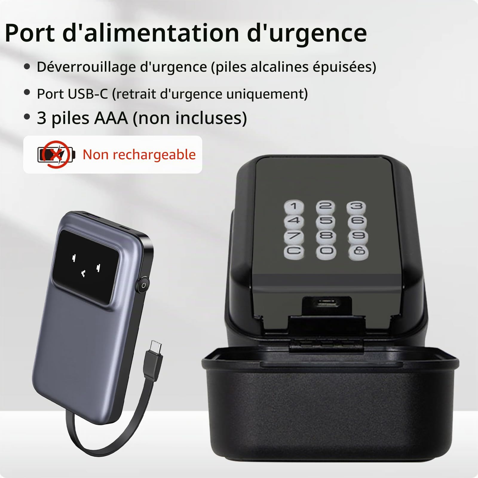 Boîte à Cléfs Sécurisée Exterieur, Boîte à clés Bluetooth avec application TTLock et code PIN à 12 chiffres, IP65 Étanche Boite, Boîte À Clés Murale Pour Airbnb, Agents Immobiliers Et Bureaux