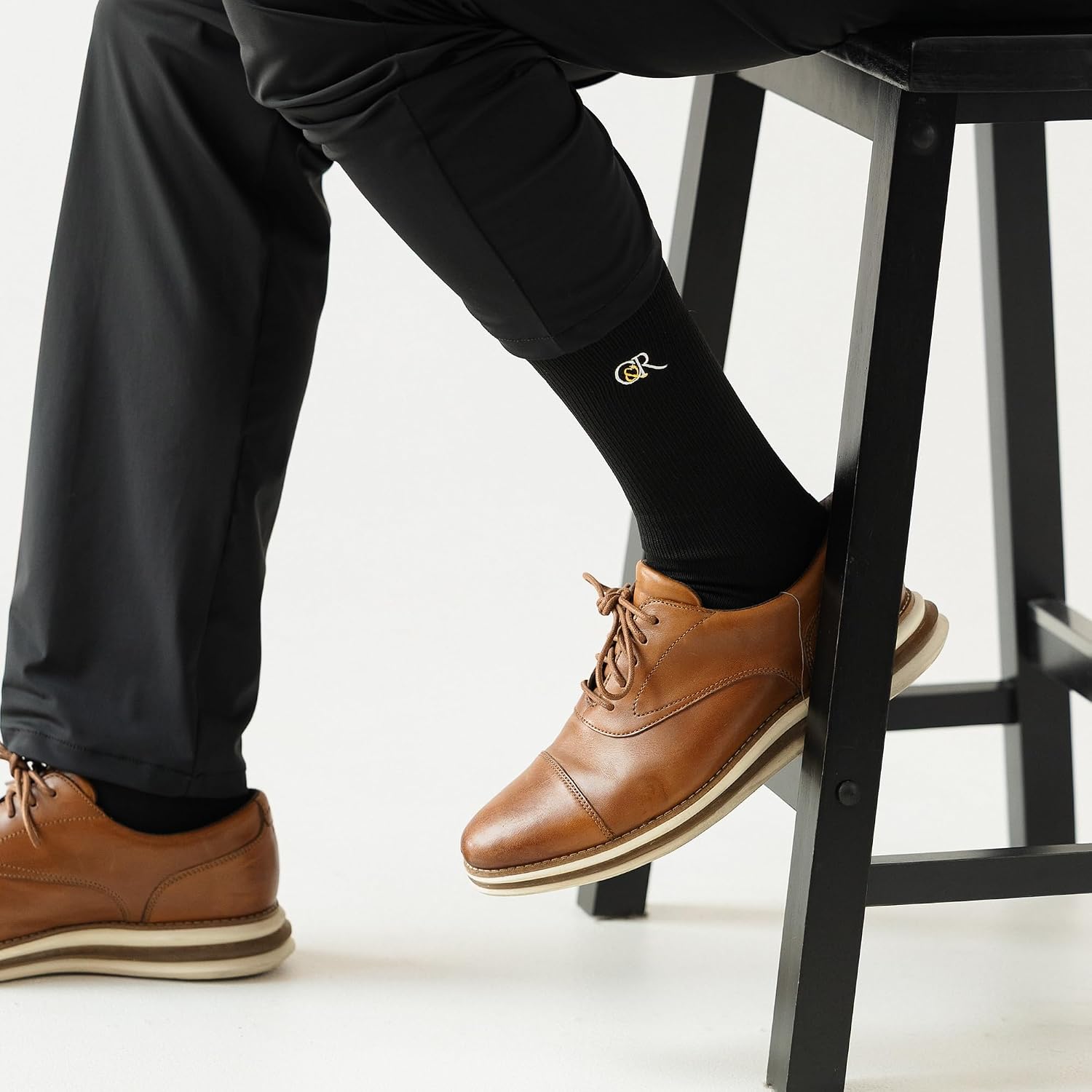 Men's Cushion Walking Black Socks | Moisture Wicking | Arch Support | Breathable Mesh | 4 pair of Socks