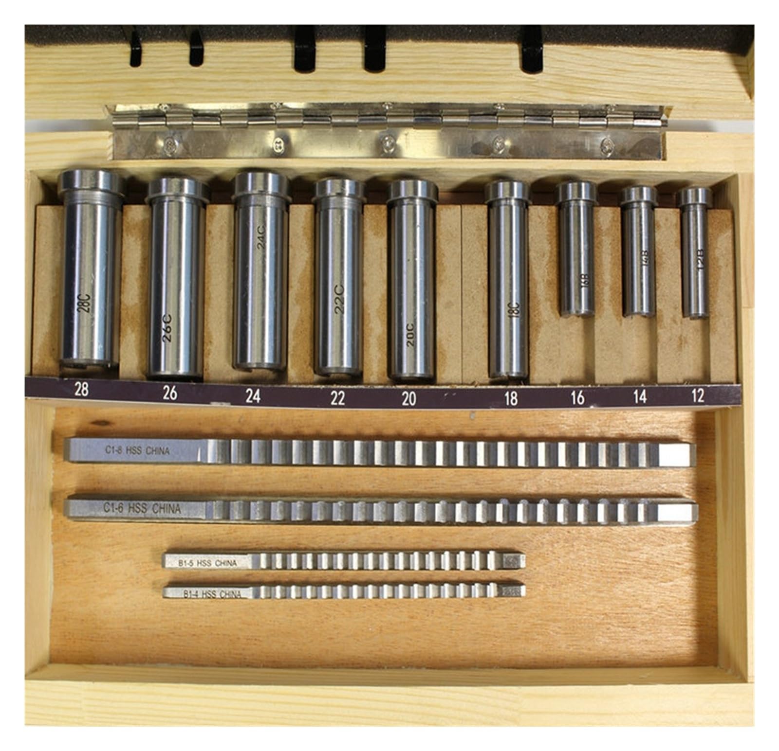 Juego de 18 brochas HSS for chavetero (B-4 mm, B-5 ​​mm, C-6 mm y C-8 mm), herramientas de corte for torno CNC. para trabajos mecánicos