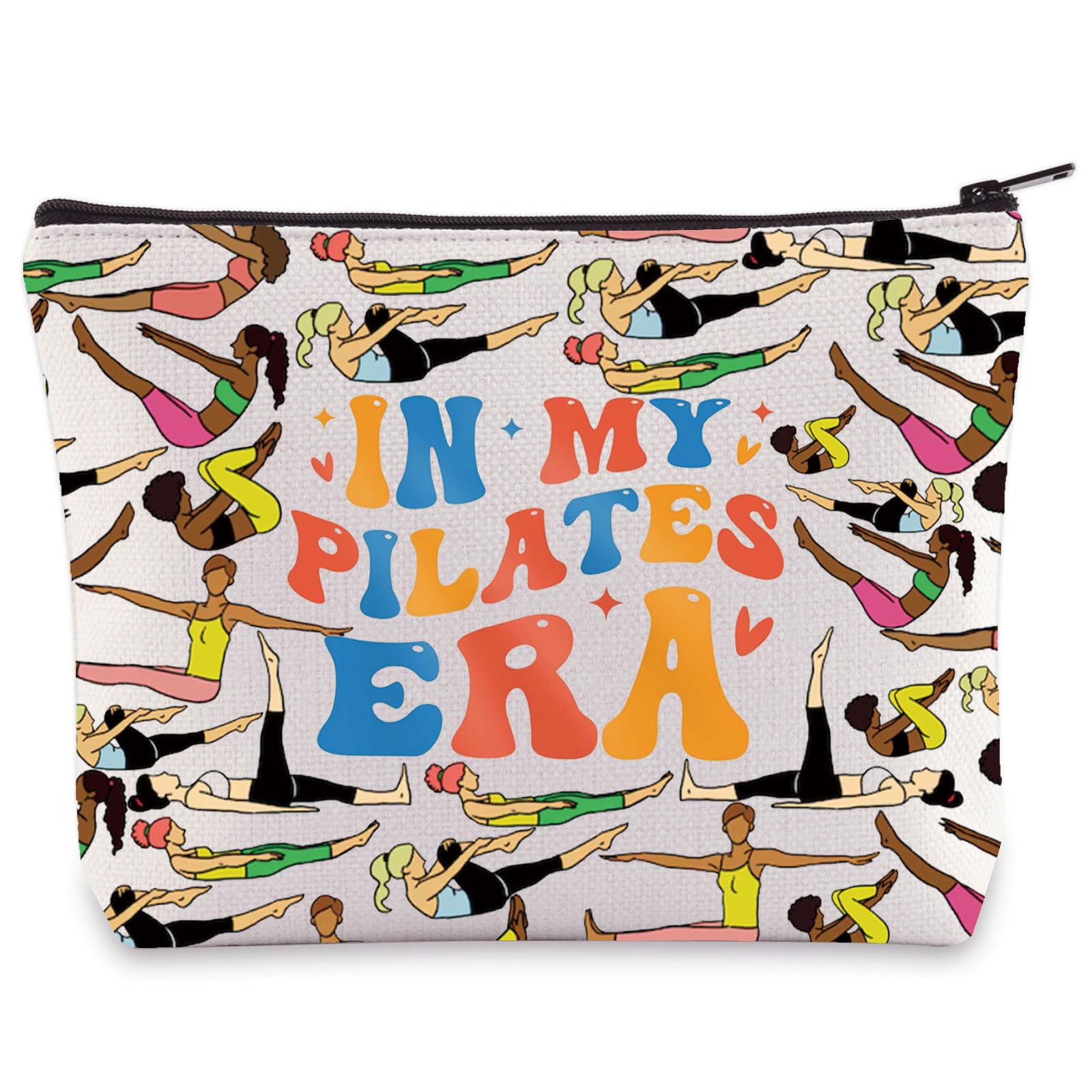 LEVLO Pilates Cosmetic Makeup Bag Pilates Lover Gift in My Pilates Era Makeup Zipper Pouch Bag Pilates Coach Merchandise