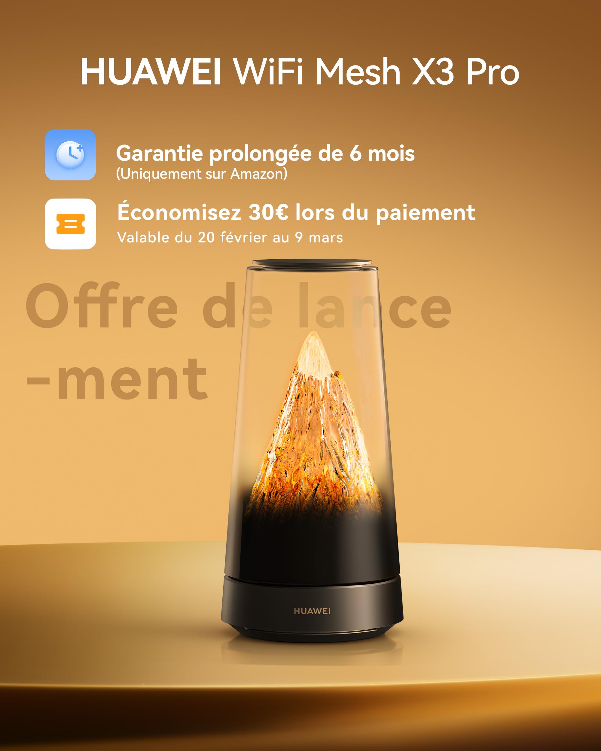 Image secondaire de HUAWEI WiFi Mesh X3 Pro - Routeur Wi-Fi 7 Double Bande 3,6 Gbit/s