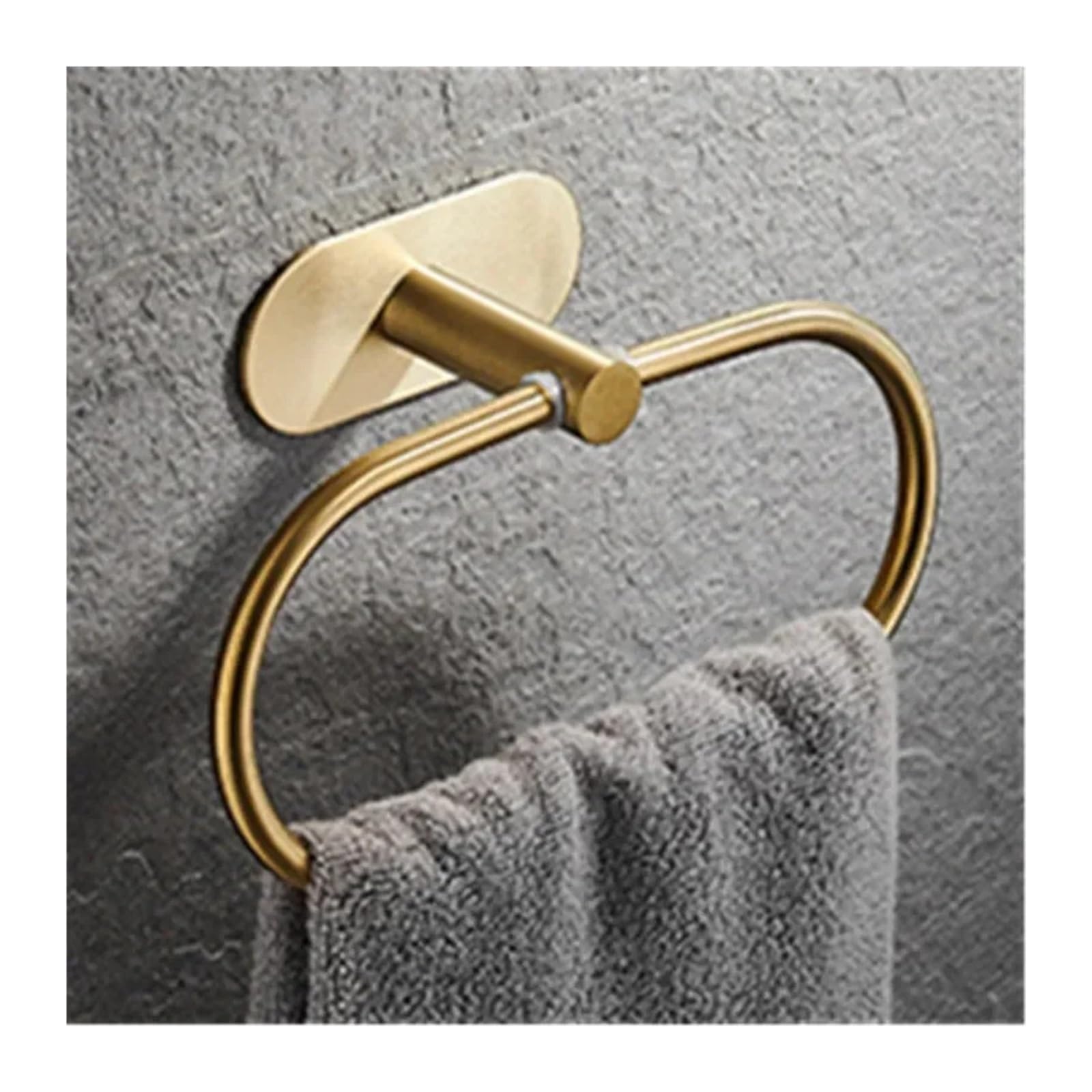 Juego de soporte autoadhesivo de acero inoxidable para toallas y gancho para bata, sin taladrar, resistente al óxido, juego de accesorios de baño de 3 piezas, color plateado
