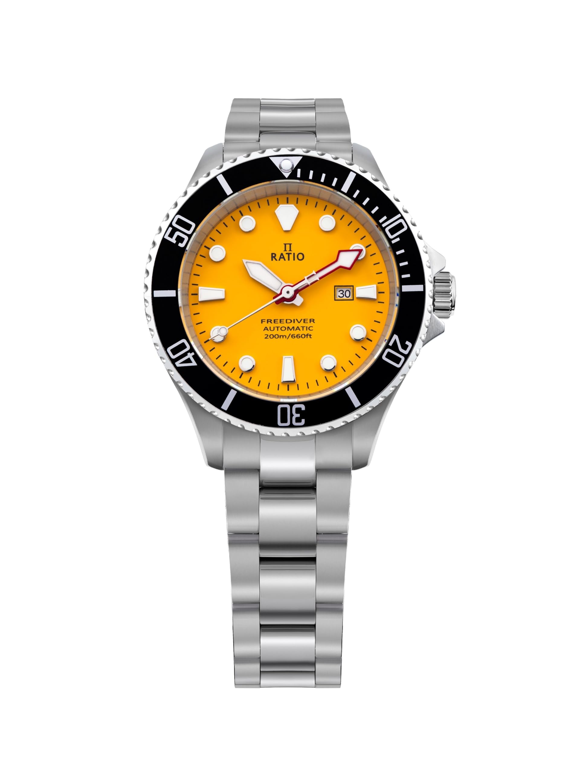 FreeDiver Sapphire Stainless Steel Yellow Dial Automatic RTFL834 200M Women's Watch