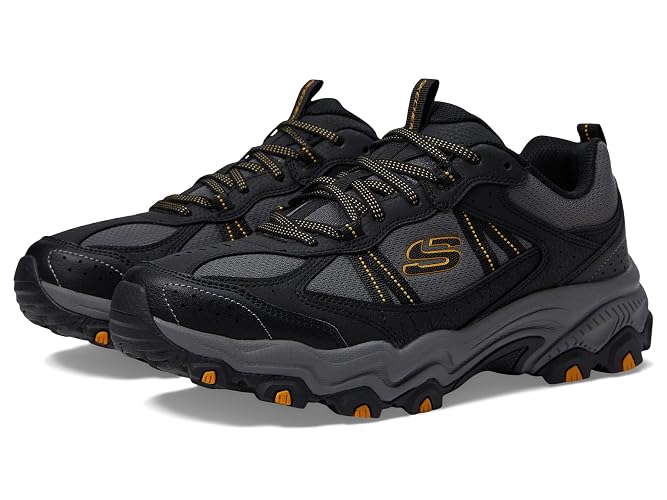 Skechers Men's Stamina Upper Stitch Sneakers - 10.5 Wide - Black Charcoal