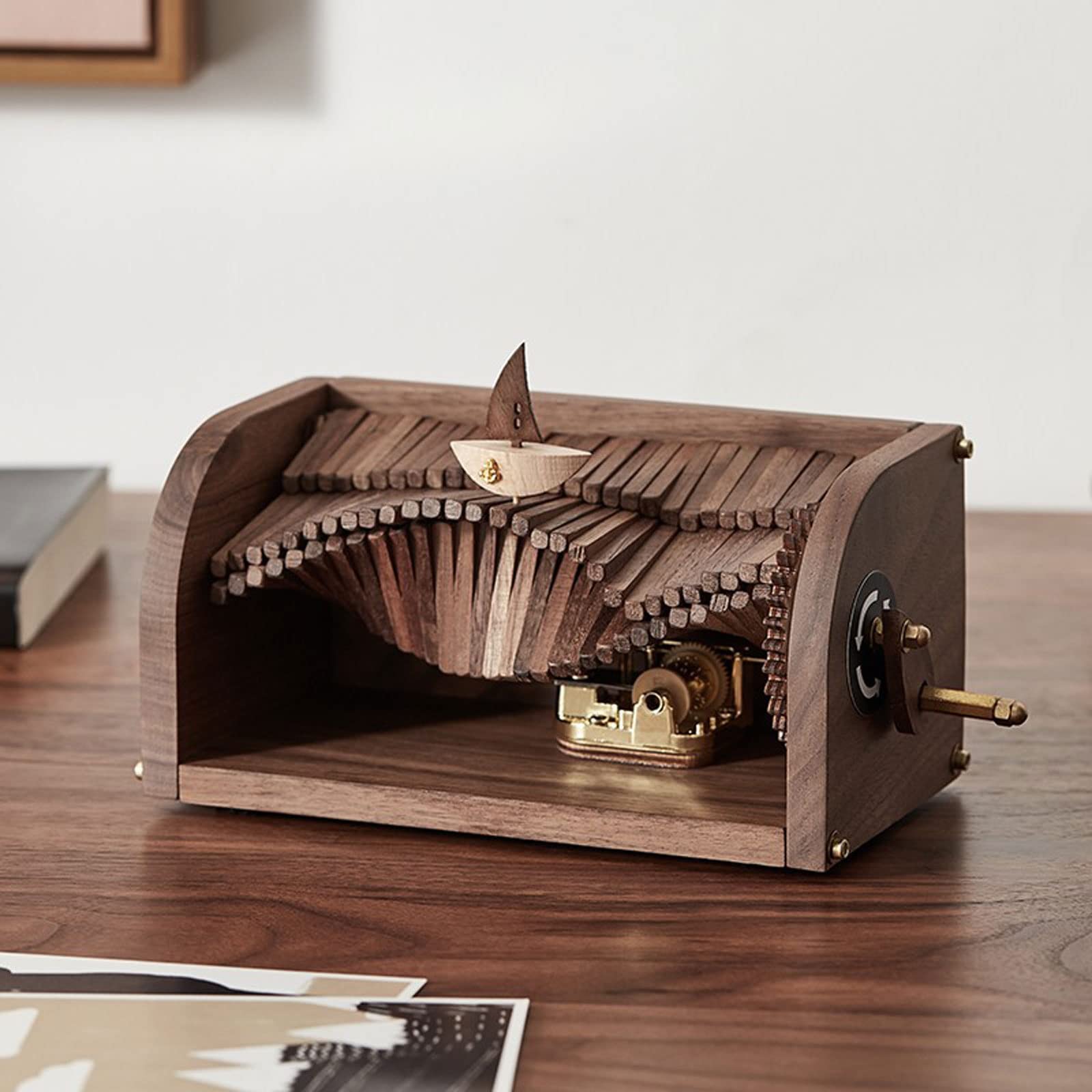 Musikalische Spieluhr Music Box Hand Shake Music Box for Mädchen-Hochzeits-Jubiläumsgeschenke Desktop Ornament, Familienspielzeug Feiern (Color : 1)