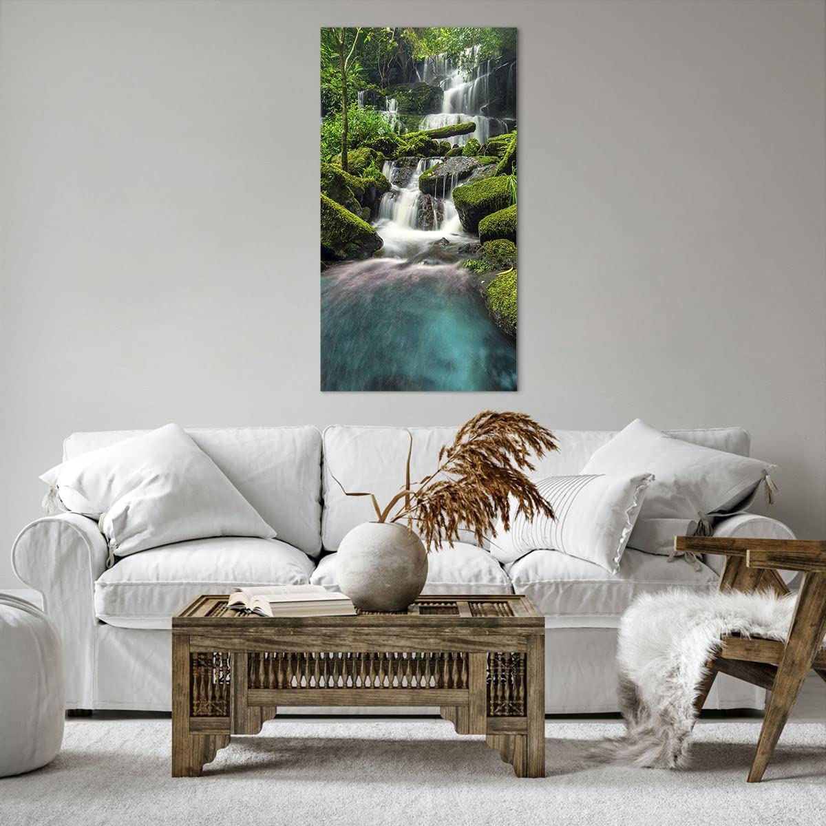 decomonkey | Impression sur Toile intissée Chute d'eau Cascade 100x50