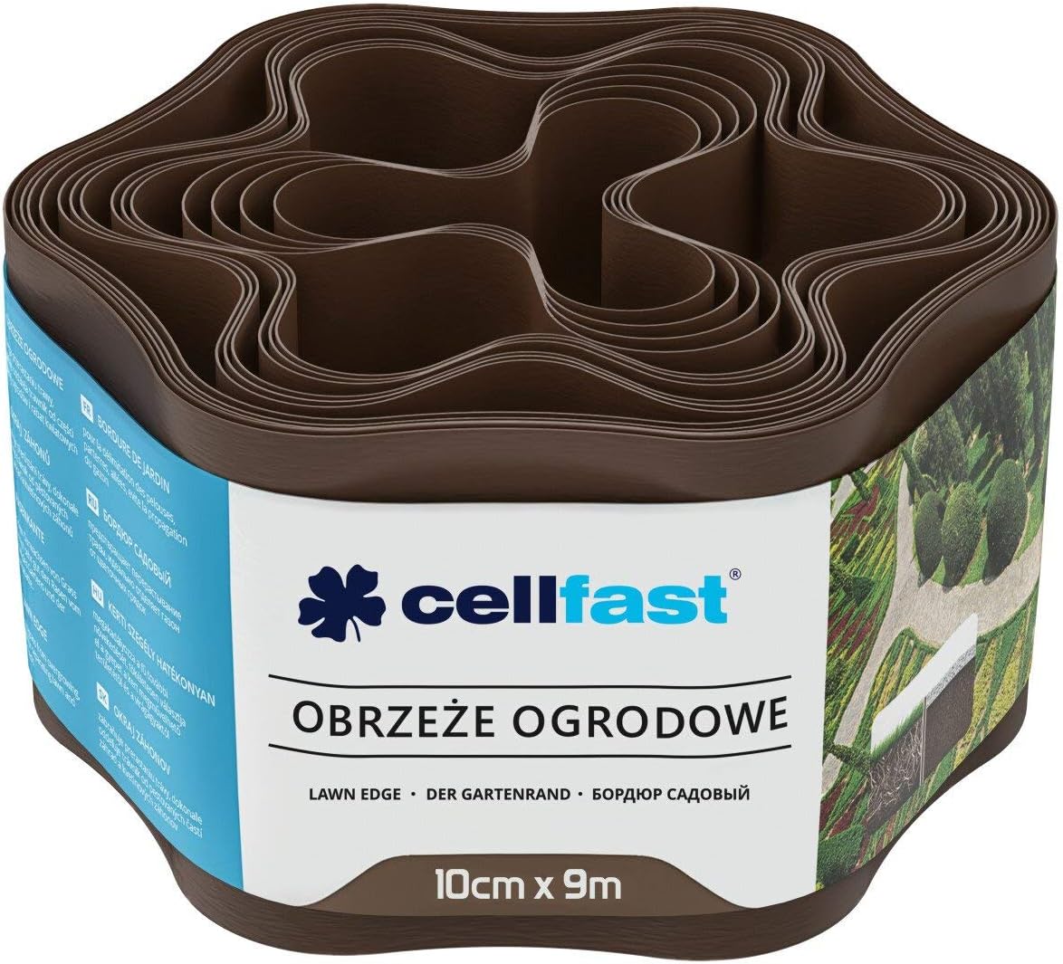 Cellfast Lawn Edging, Brown, 10cm x 9m