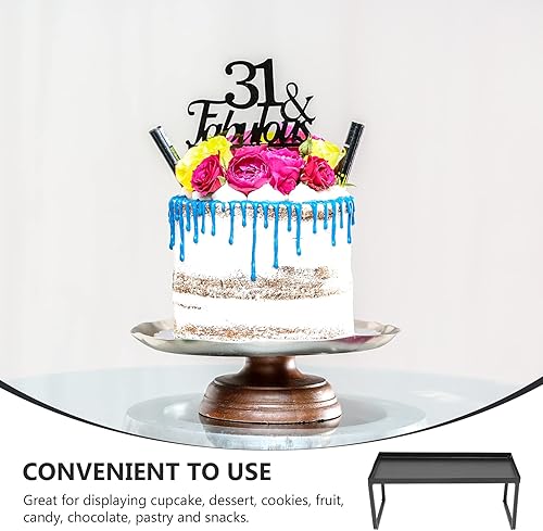 Miniatura 6 de Soporte para tartas Soporte para bandeja de cupcakes soporte de exhibición de cupcakes de metal negro, plato de frutas, plato de postre de dulces,