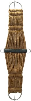 Horse Western 25 Strand Double Weave Mohair Roper Girth- Breathable Saddle Girth with Stainless Steel Buckles
