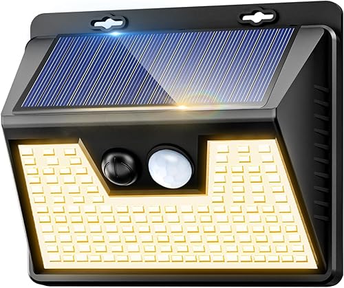 Miniatura 7 de Paquete de 6 luces solares para exteriores, 140 LED3 modos, sensor de movimiento, alimentadas por energía solar, inalámbricas IP65 impermeables,