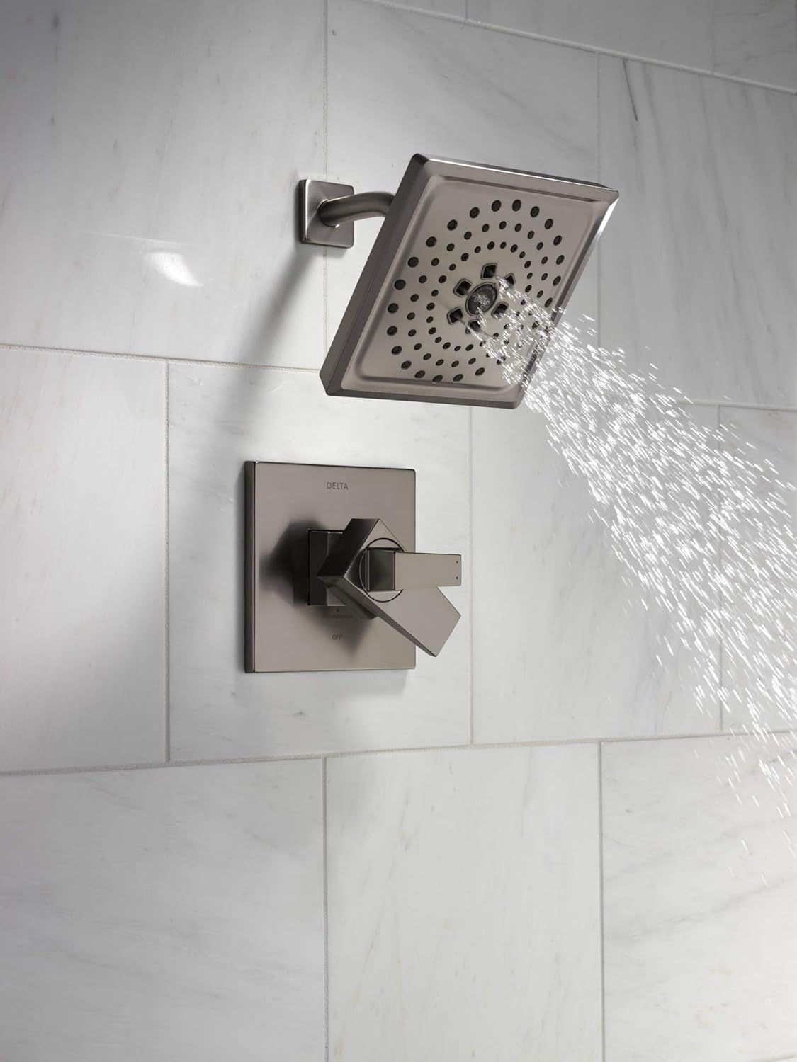 Get Cheap Price DELTA FAUCET T14243-KS Trillian Monitor 14 Series Trim Shower Only, Black Stainless