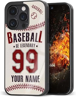 Custom Phone Cases Personalized Baseball Name Number Trendy Design for iPhone 11 12 13 14 15 16 17 Pro Max Plus Mini X Xs Xr 8 SE for Samsung S20 S21 S22 S23 S24 S25 for Moto G Pure for Pixel 6-10 Pro