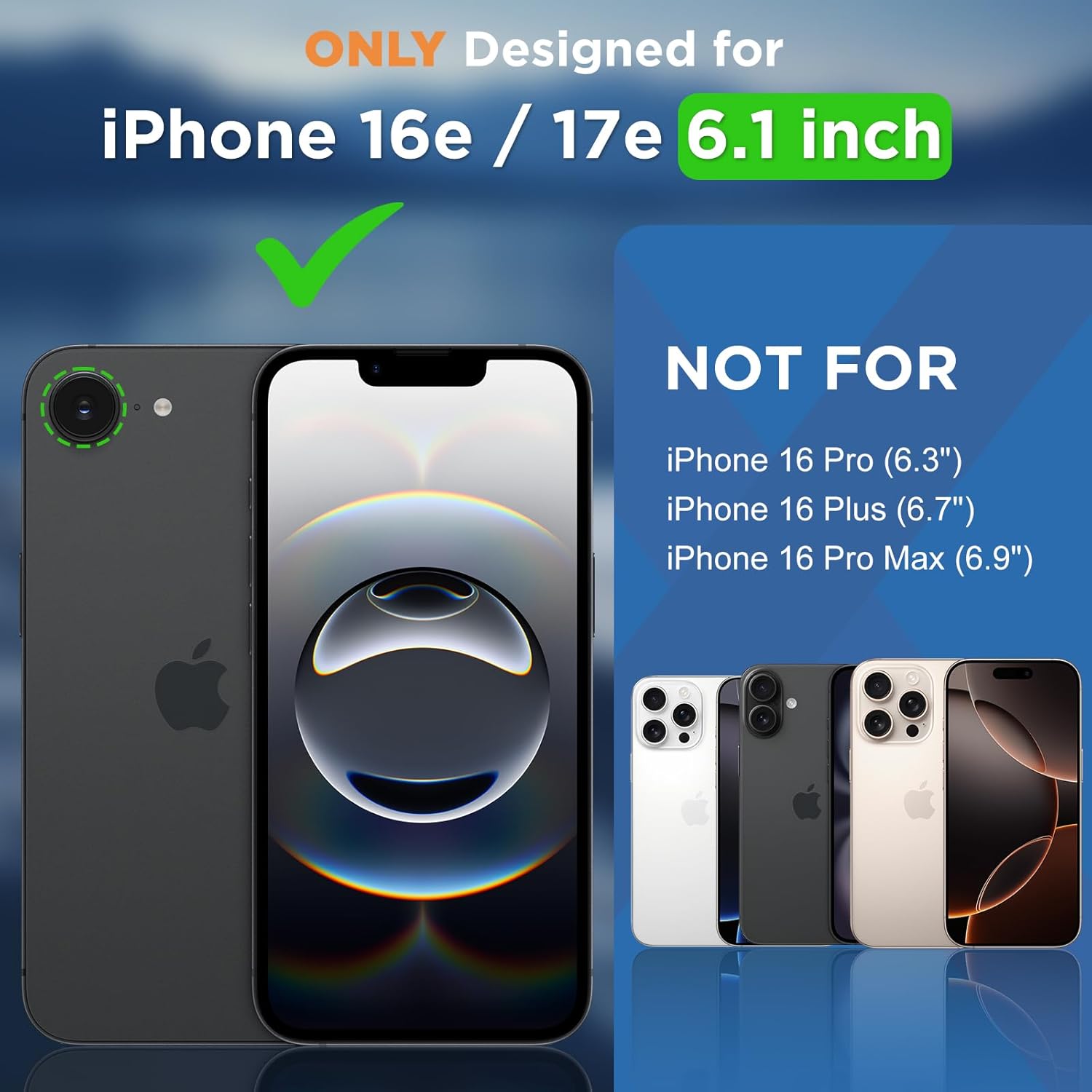 Beasyjoy for iPhone 16e Case/iPhone 17e Case Waterproof, Metal Heavy Duty Full Body Protective Case with Built-in Screen Protector, Military Grade Shockproof Cover for iPhone 16e/17e 6.1", Black