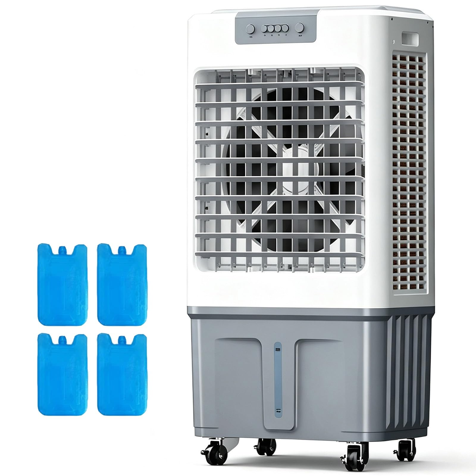 Swamp Cooler, Evaporative Air Cooler, Windowless Portable Air Conditioner, 60° Oscillation, 3-Speed Settings, Large Water Tank, 20x13x43 in