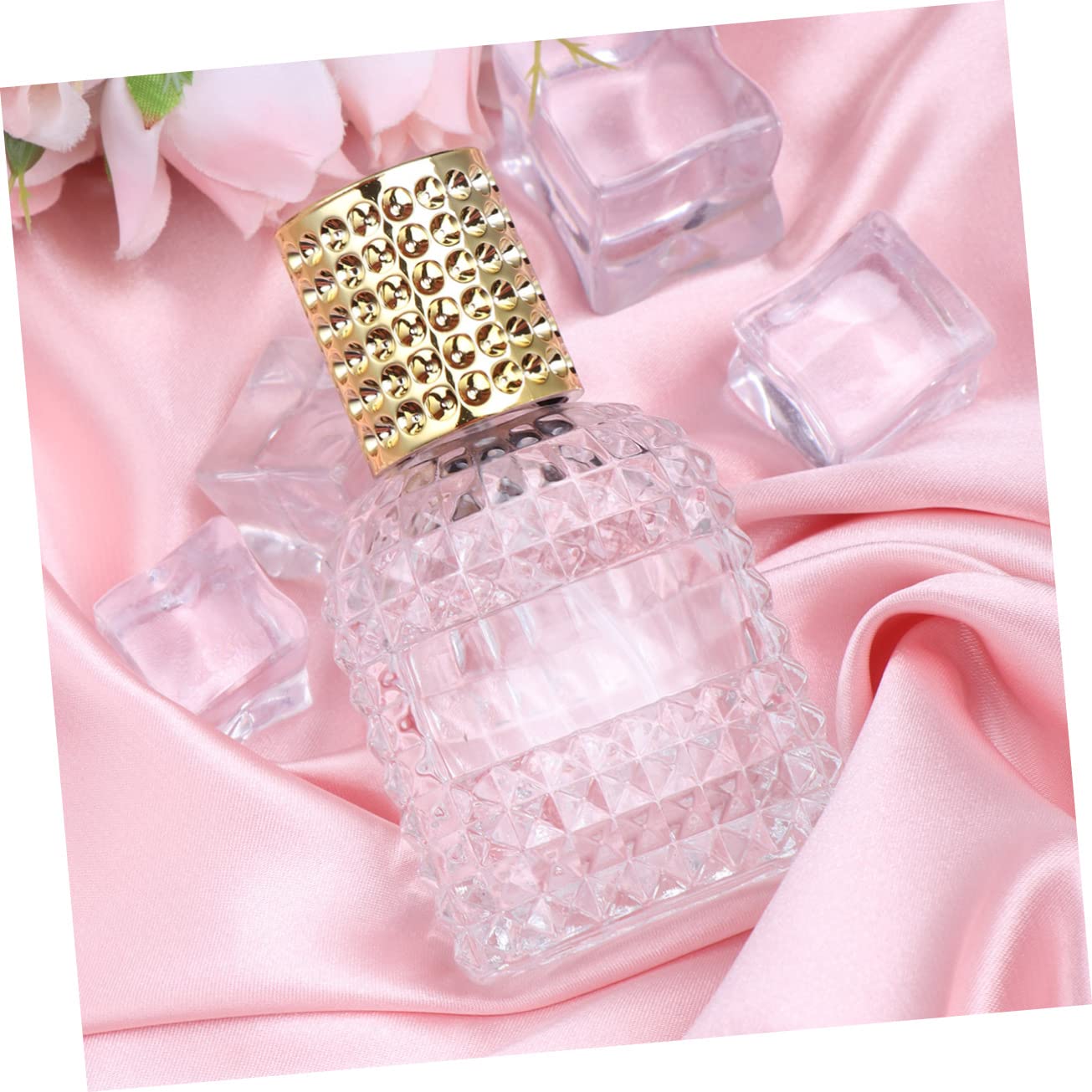 FRCOLOR 12 bottiglie spray portachiavi con porta per le labbra, bottiglia vuota per il trucco, in, portatile, ricaricabile, per profumi, bottiglie di profumo a rete