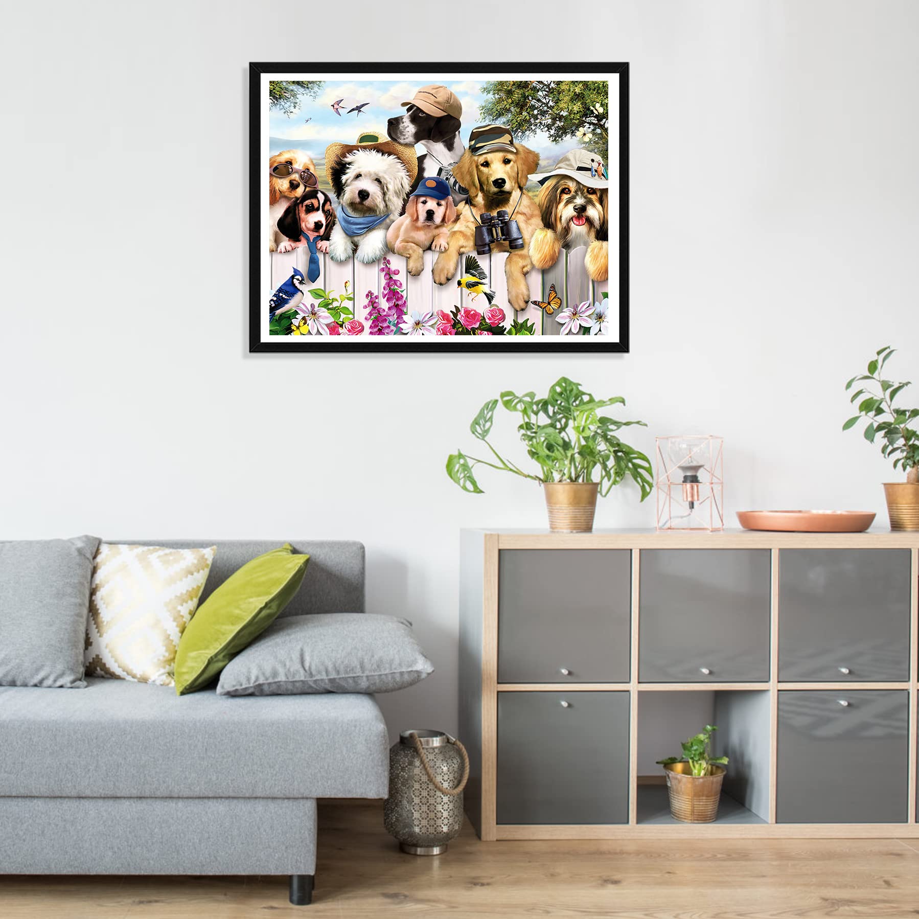 Pavemlo Kit 5D Diamond Painting Cucciolo Tenero: 30x40cm, Arte Fai-da-te Con Strass, Mosaico Per Decorazione Parete Casa, Regalo Creativo