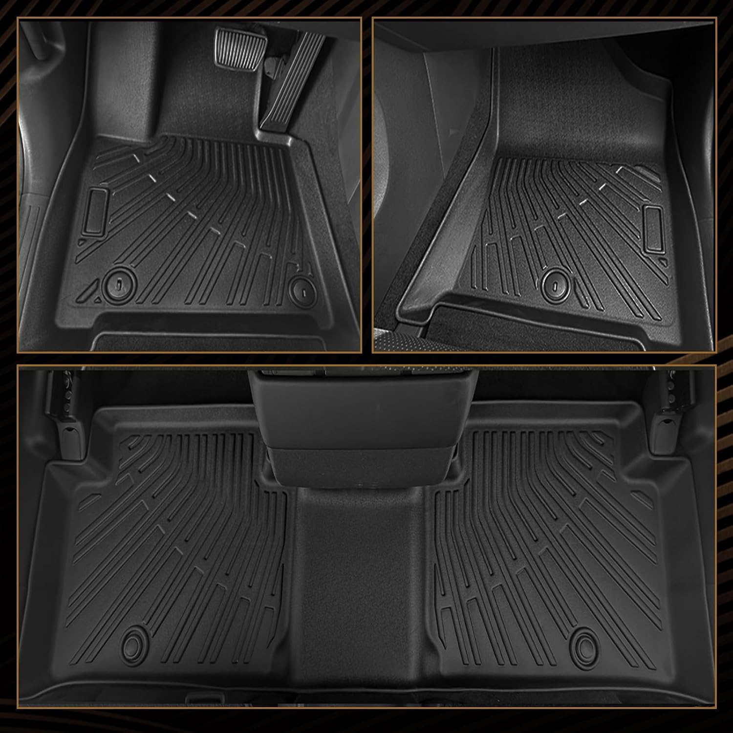 Naibeve Floor Mats for 1995-2004 Toyota Tacoma XtraCab(Only Fit for XtraCab) - All Weather Custom Fit for Toyota Tacoma XtraCab Floor Mats Waterproof Interior Accessories