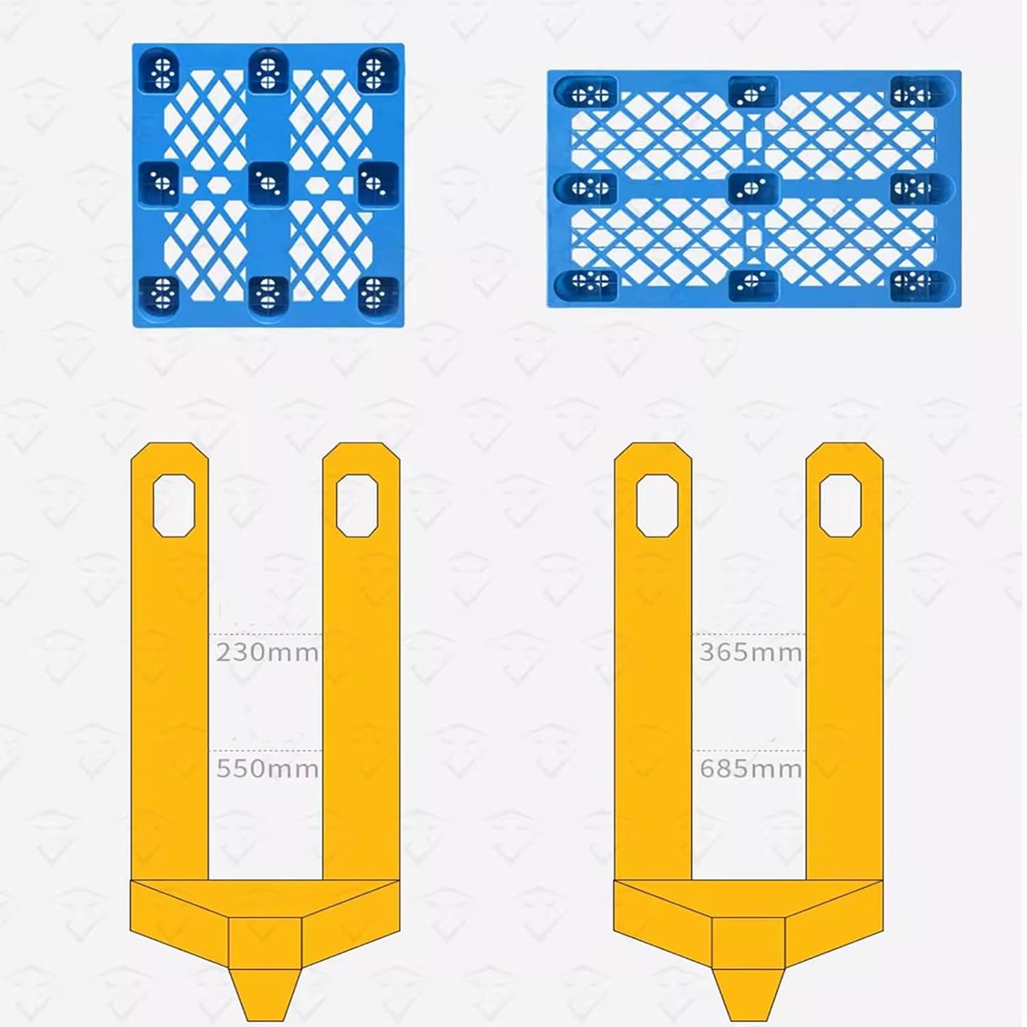 EMYJAY Shipping Grid Pads, Polyethylene Pallet Plastic Logistics Pallets 14cm Above The Ground to Avoid Direct Contact with The Ground (Color : Blue, Size : 800x1000mm)