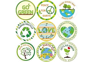 Save The Earth Stickers for Kids 500 Pcs Perforated Roll Sticker Classroom Earth Day