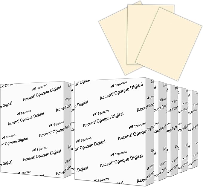 Accent Opaque CreamColored 8.5” x 11” Cardstock Paper