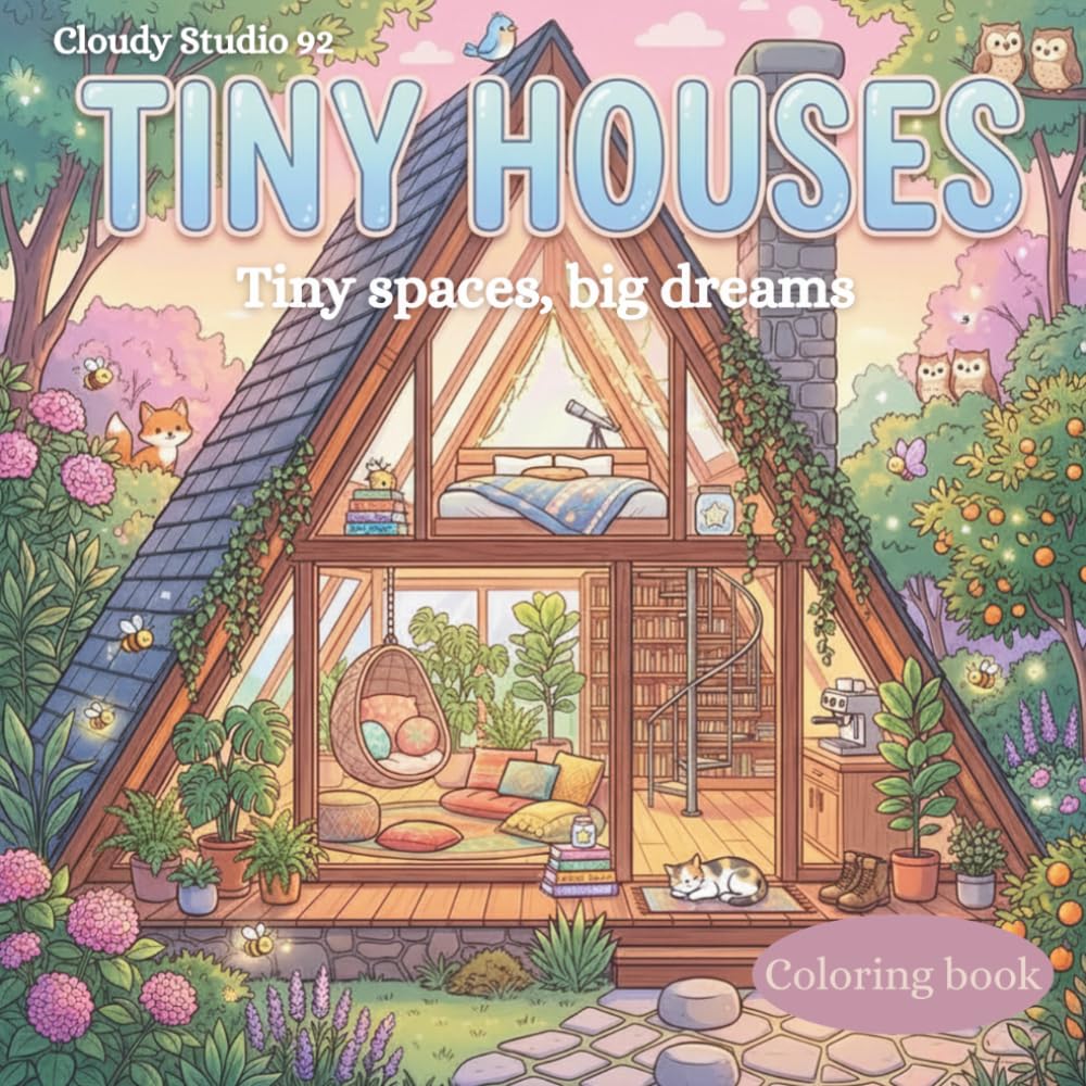 Tiny Houses: Coloring book