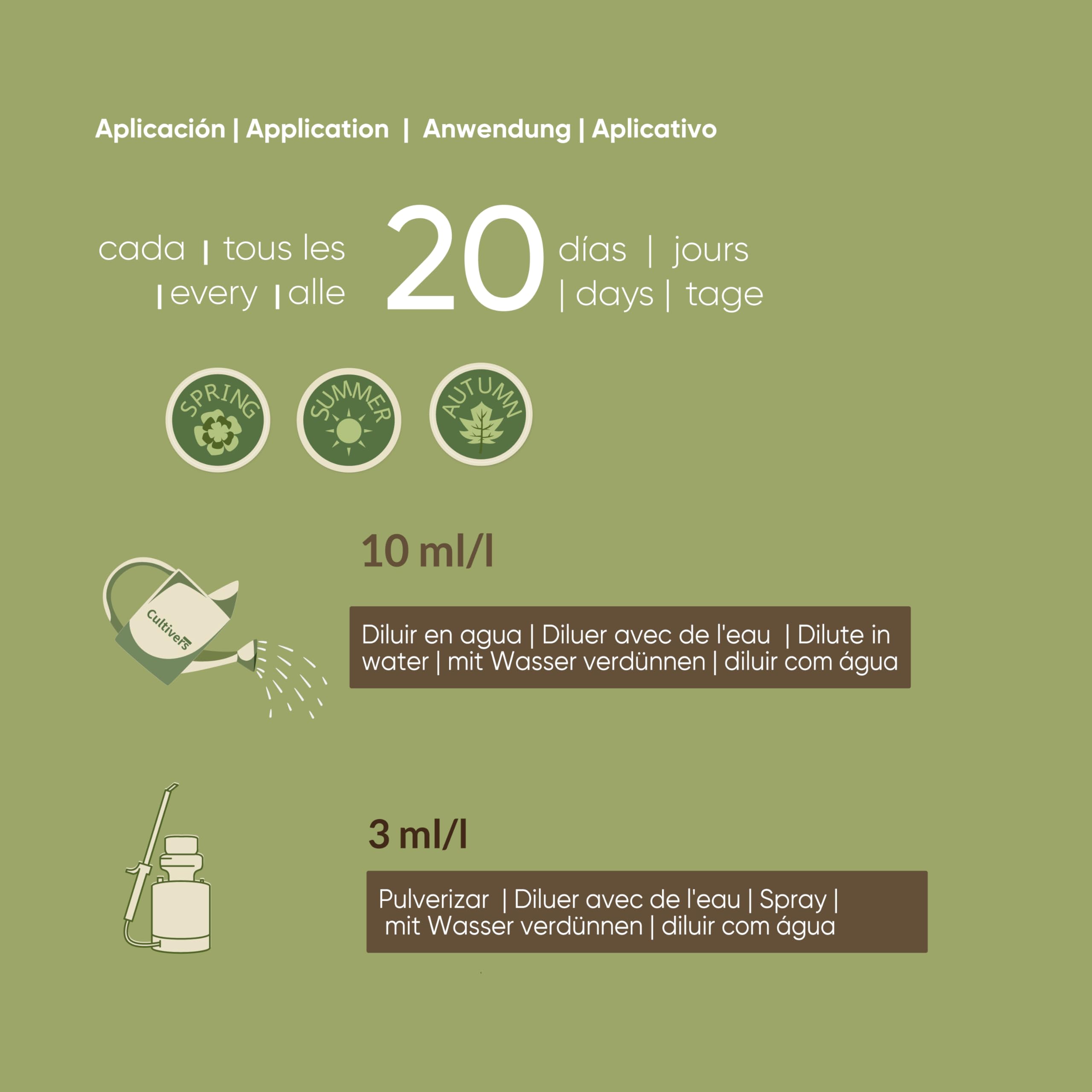 CULTIVERS Hierro Líquido para Plantas 5 L | Abono Líquido con Hierro para Nutrición Vegetal en Plantas, Hortalizas y Árboles en Suelos con Baja Disponibilidad de Hierro
