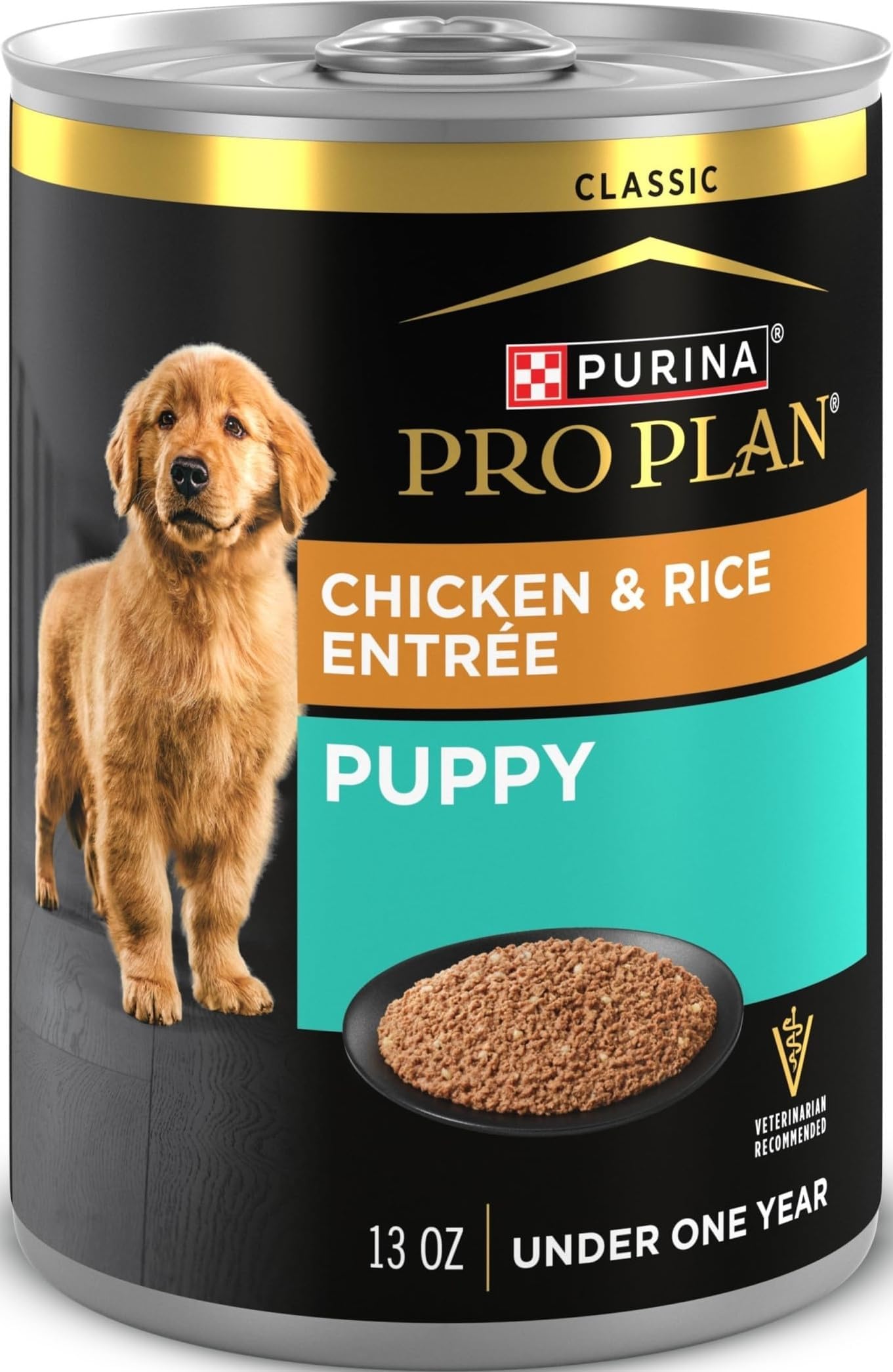Wet Puppy Food Pate, Chicken & Rice Entree, (12) 13 oz Cans