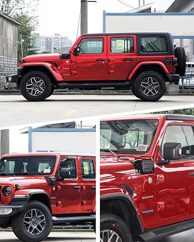 Miniatura 7 de Savadicar Armadura de carenado, cubiertas exteriores de capó, protectores de esquina compatibles con Jeep Wrangler 4x 2021, 2022, 2023, actual,
