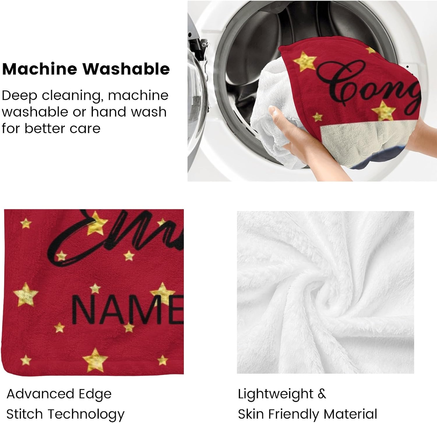Personalized Graduation Blanket Gifts with Name, Customized Class of 2026 Photo Blanket for Graduation Day, Custom Soft Throw Blankets, Senior 2026 Graduation Decoration for Couch Sofa Bed Bedroom