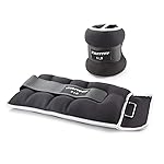 RitFit Ankle/Wrist Weights (1 Pair) with Fully Adjustable Strap for Arm, Hand & Leg - Best for Walking, Jogging, Gymnastics, Aerobics (BlackNew - 5 lbs Each)