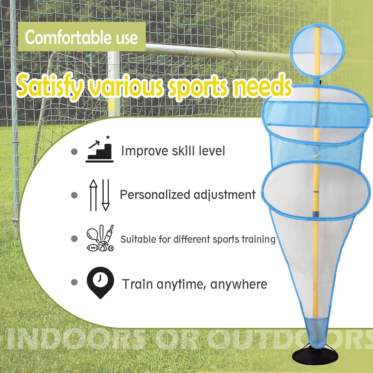 TNZMART Football Dummies Free-Kick Training Mannequin Portable Defender Practice Dummy Soccer Agility Poles with Mesh Dummy