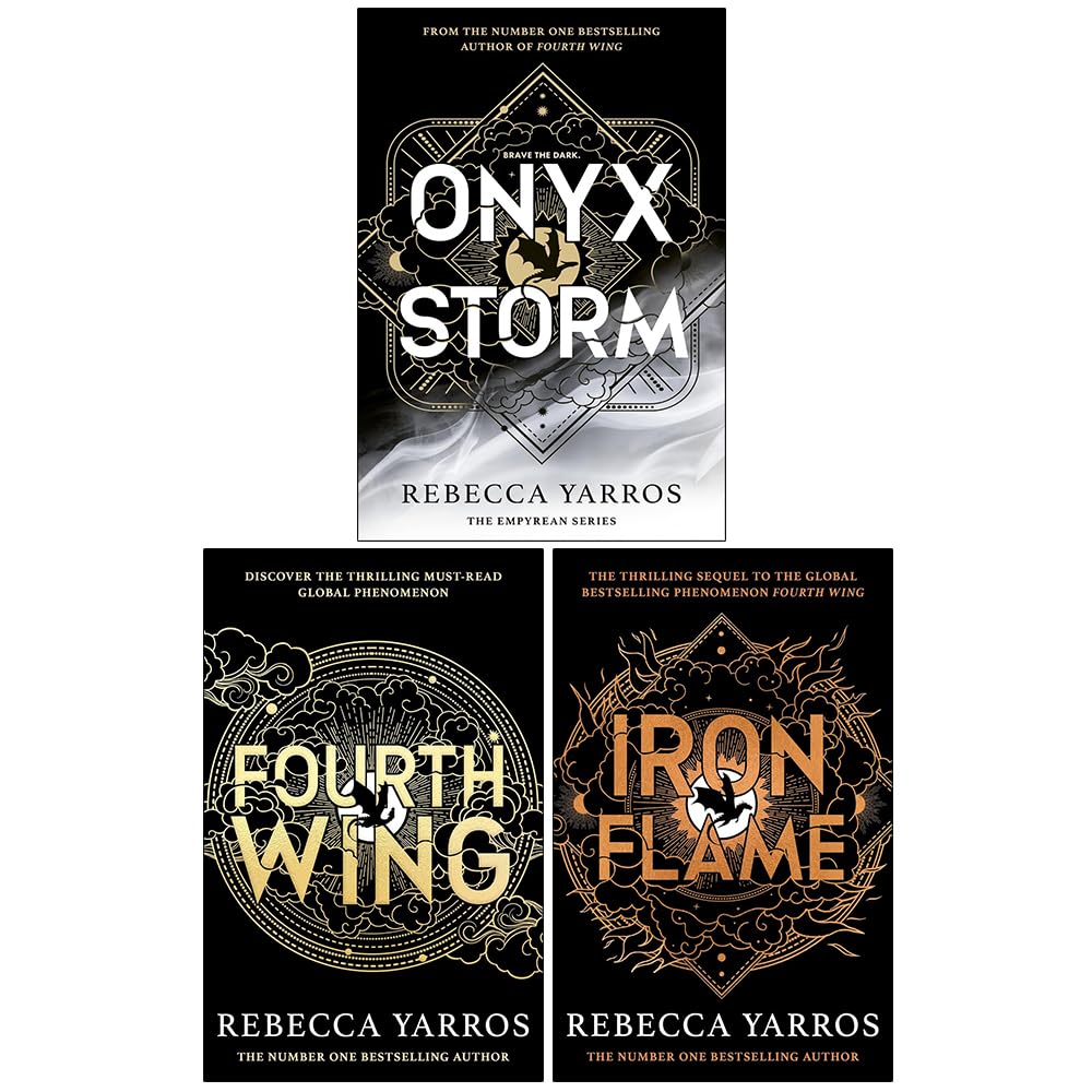 Fourth Wing, Iron Flame, Onyx Storm セット The Empyrean Series 3 Books Collection Set By Rebecca Yarros