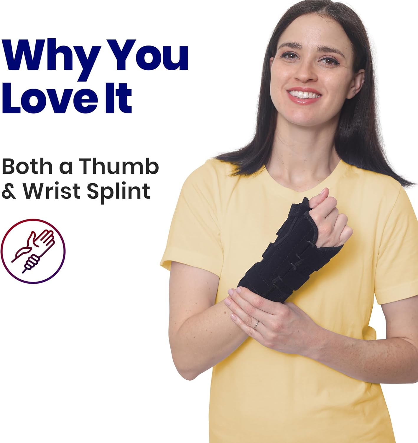 ARMSTRONG AMERICA Thumb Spica Splint (Left Small) + Thumb Splint (Fits All) Bundle