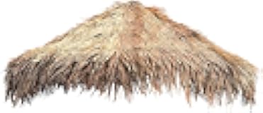 amaZulu Inc. Mexican Straw Roof Thatch – 7ft Diameter Umbrella Cover, Natural Grass Tiki Roof, Outdoor Patio Shade Cape. (Mexican Straw Roof Thatch - Umbrella Cover, 7FT)