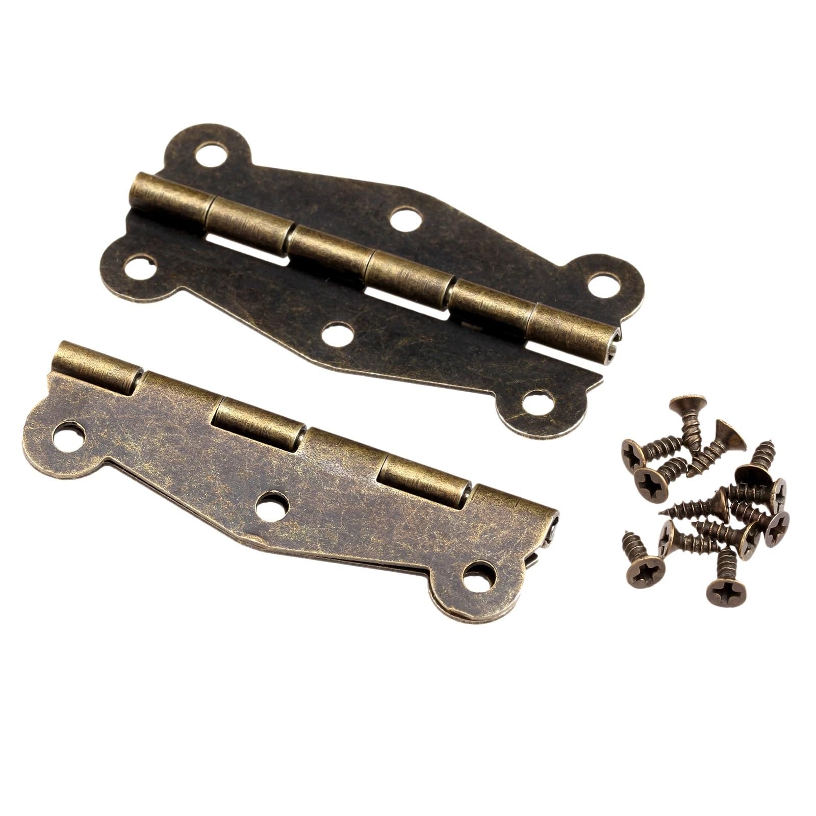 10pcs Hinges 51 * 24mm Iron Wooden Cabinet Furniture with Screws