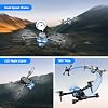 Drone con cámara - Drone con pantalla en control para principiantes, quadcopter plegable con control por gestos, giros 3D, inicio con un botón, parada de emergencia, 2 baterías, más fácil de usar 5