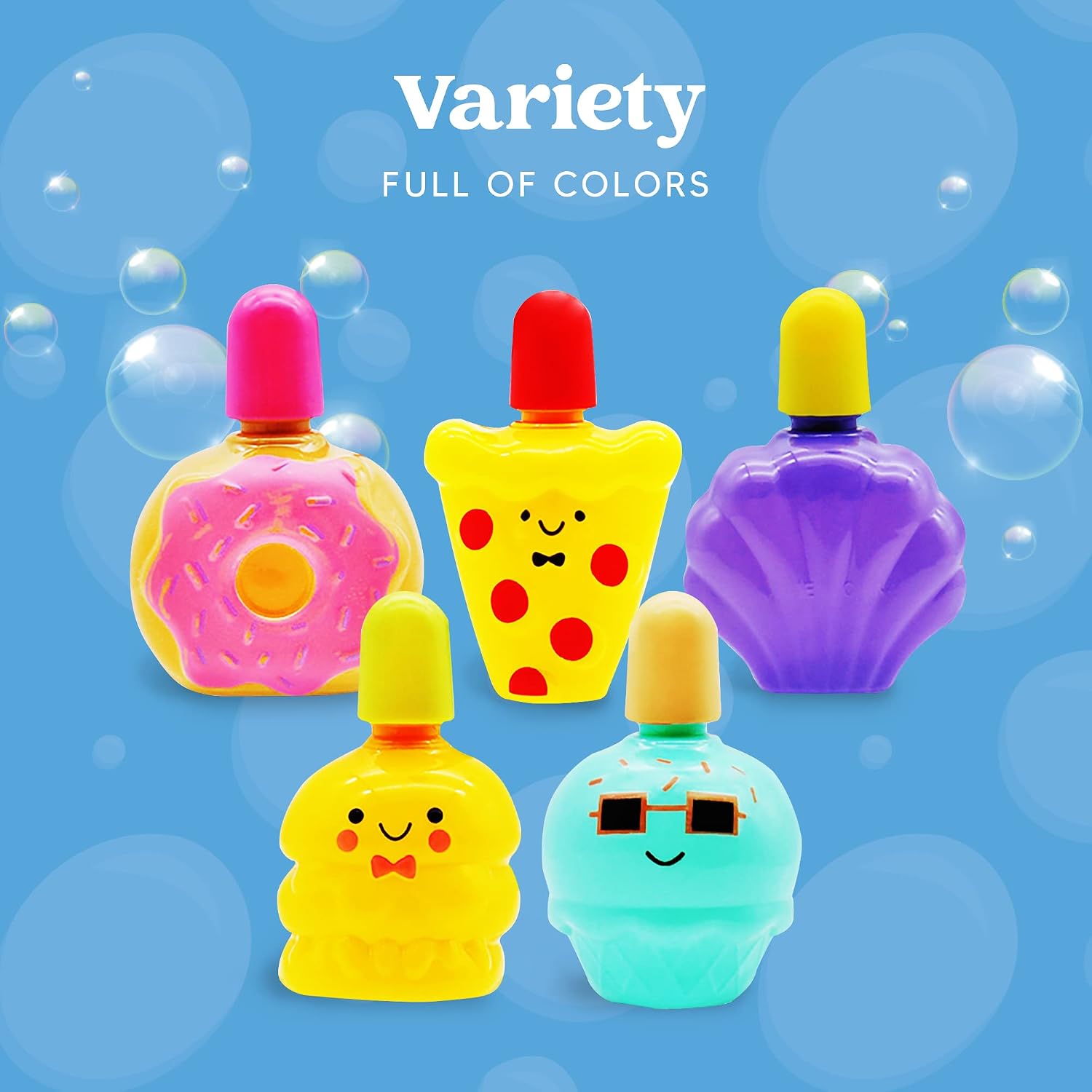 JOYIN 10 Mini Bubble Wands, Food Donuts Bubble Bottle Solution (1.5 Fl Oz Each), Bubble Toys for Kids, Summer Outdoor Toys, Birthday Party Favors, Best Reward and Gift